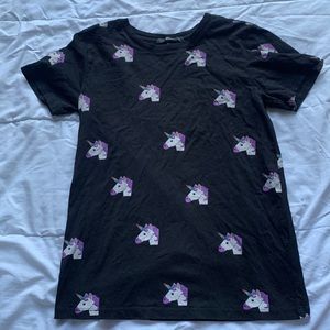 Forever 21 Black Unicorn Shirt